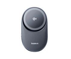 Baseus PrimeTrip VC1 Pro su ładowarką indukcyjną Qi2 na kratkę nawiewiu - juoda