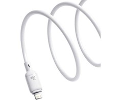Baseus Silky USB-C/Lightning greito įkrovimo kabelis 1m 20W Baltas