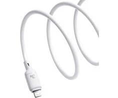 Baseus Silky USB-C/Lightning greito įkrovimo kabelis 1m 20W Baltas