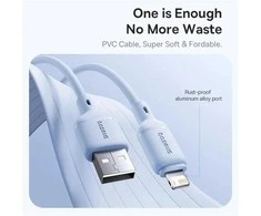 Kabelis USB Baseus USB-A - Lightning 1 m Baltas (P10377702213-00)
