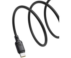 Baseus Silky USB/USB-C greito įkrovimo laidas 1m 100W Juodas