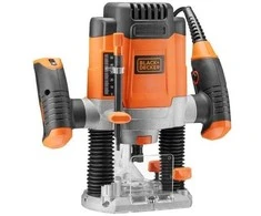 Black &amp; Decker Elektrinė freza KW1200EKA 1200W, lagaminas + 6 frezavimo antgaliai