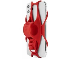 „Bone Bike Tie 3“ mobiliojo telefono laikiklis, laikiklis dviračiui, reguliuojamas dydis, raudonas, 4,7–7,2 colio, silikonas, pritvirtintas prie vairo, dalis