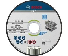 BOSCH TARCZA MET.125mm x 1,6mm x 22mm STANDARD FOR INOX