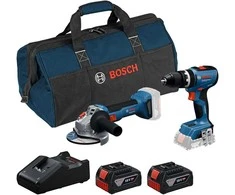 Rinkinys įrankių Bosch BOSCH Rinkinys COMBO 18V (GSB 18V-65, GWS 18V-8) 2x4,0Ah KREPŠYS