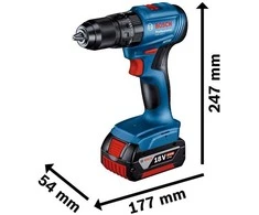 BOSCH Professional Cordless combination screwdriver GSB 185-LI 2x cordless + charger + accessories (0.615.990.N2P)
