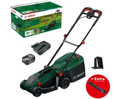 BOSCH ROTAK 18V-32 Cordless Lawn Mower, incl. battery, charger, and blade (0.600.8B9.P00)