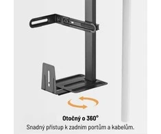 Fellowes Brateck kompiuterio laikiklis CPB-25 po stalviršiu, ištraukiamas pasukamas
