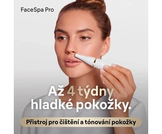 Braun FaceSpa Pro kasvoepilaattori + 3 lisäosaa, 911, valkoinen/pronssi
