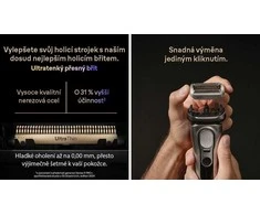 Braun 96M Shaver Replacement Head Series 9 Pro+, Sidabrinis