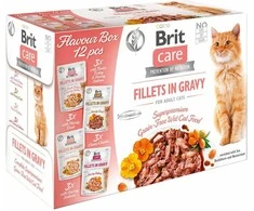 Šlapias maistas katėms BRIT Care Cat Adult Fillets in Gravy  12 * 85g