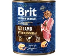 Brit Premium by Nature konservai šunims ėriena with Buckwheat 800g