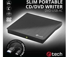 C-TECH išorinis DVD įrašymo įrenginys DVD-USB-AC, USB 2.0, USB A / C tipas