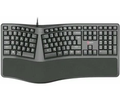 Klaviatūra C-Tech C-TECH Klaviatūra KB-113E USB, ERGO, juoda, CZ/SK