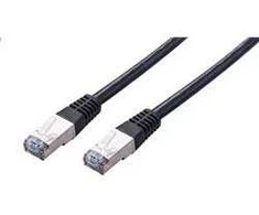 C-TECH kabelio pataisos laidas Cat5e, FTP, juodas, 0,25 m
