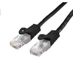 C-TECH kabelio pataisos laidas Cat6, UTP, juodas, 0,5 m