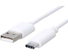 Kabelis USB C-Tech USB-A - USB-C 1 m Baltas (CB-USB2C-10W)