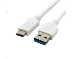 USB laidas C-Tech USB-A - USB-C 1 m Balta (CB-USB3C-10W)