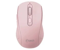 Pelė C-Tech C-TECH pelė Dual mode WLM-12PK, bezdrátowa, 1600DPI, 6 przycisków, rožinė, USB nano receiver