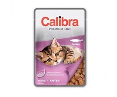 Kačių Maistas - CALIBRA Premium Kačiukams Lašiša Šlapias 100g Be Glitimo Be Grūdų