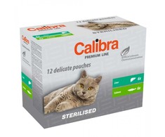 Kačių Maistas - CALIBRA Kačių Premium Sterilizuotas Drėgnas 12x100g Be Gluteno Be Grūdų