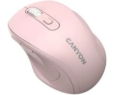„Canyon“ 6 mygtukų belaidė 2,4 GHz pelė, MX8650A jutiklis, DPI iki 1600, įpurškimo dėklas, 3 mln. gyvavimo laiko kairysis ir dešinysis jungikliai, 2 x AAA baterijos, ABS medžiaga. Dydis: 105 x 71 x 40 mm, svoris: 59 g, rožinė