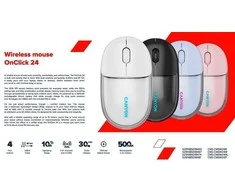 CANYON pelė OnClick 24 BT/ Wireless Transparent/Juodas