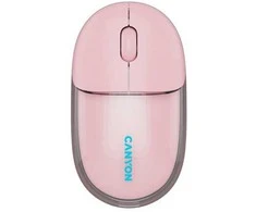 CANYON pelė OnClick 24 BT/ Wireless Transparent/Rožinė