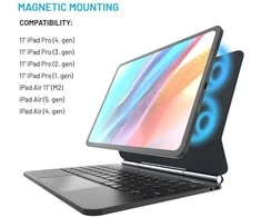 FIXED Typee magnetinis belaidės klaviatūros dėklas Apple iPad Pro 11" ir iPad Air 10.9" CZ juodas