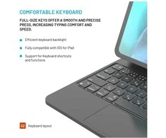 FIXED Typee magnetinis belaidės klaviatūros dėklas Apple iPad 10.9" 2022 (10-osios kartos) CZ juodas