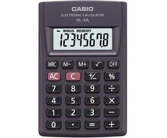 Kišeninis skaičiuotuvas CASIO HL-4A, 56 x 87 x 8.6 mm