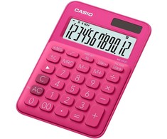 Skaičiuotuvas Casio MS-20UC-RD rožinis 12 skaitmenų
