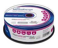 „MediaRange MR201“ CD-R diskas (spausdinamas, 52 kartų didelės spartos, 700 MB / 80 min., 25 dalių suktukas)