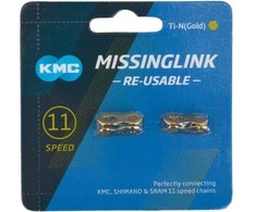 Grandinės sujungimas KMC MissingLink 11R Ti-N Gold (2 pcs.)