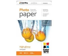 ColorWay Photo Paper 20 pc. | PG230020A4 | Glossy | 230 g/m² | A4