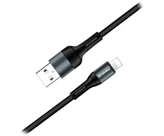 ColorWay USB/Apple Lightning Cable/2.4A/Nylon/1 m/Juodas