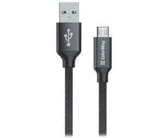 ColorWay USB - microUSB cable 1m 2.1A, juodas