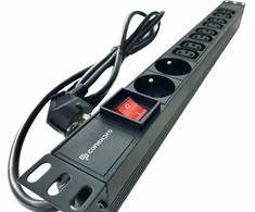 Šakotuvas Conexpro 19" distribution panel 8x 230V FR, 16A, 1.4m, juodas