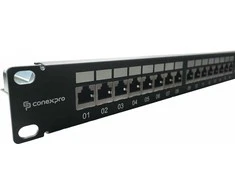 Conexpro 19" patch panel STP, CAT6A, 24 jungtys, 1U