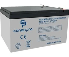 Conexpro AGM battery 12V, 12Ah, 5 metai lifetime, Faston 6,3