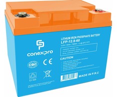 „Conexpro“ ličio fepo4 akumuliatorius, 12,8 V, 60 Ah, išmanioji BMS sistema, „Bluetooth“