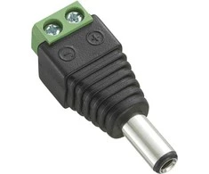 Conexpro DC power connector plug 2.1x5.5 mm with terminal block
