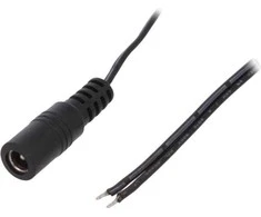 Conexpro DC power connector with cable, female, 25cm