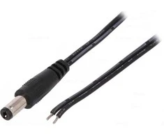 Conexpro DC power connector with cable, male, 25cm