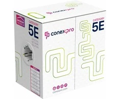 Conexpro UTP cable economy, CAT5e, PVC, 24 AWG, 305m, pilkas