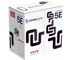 Conexpro UTP outdoor cable, CAT5e, PE, 24 AWG, 305m, juodas