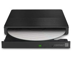 CONNECT IT 3in1 SlimDrive External CD/DVD Drive USB-C/A