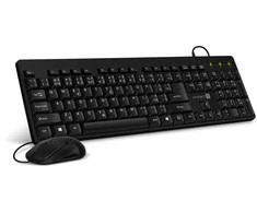 Connect IT Combo su laidu juodas klaviatūra pelė, CZ SK išdėstymas