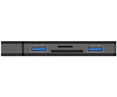 CONNECT IT Hub Compact 4v1, 2xUSB 3.0, 1xSD, 1xMicroSD, externí, juoda