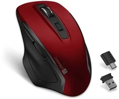 CONNECT IT Dual SmartSwitch belaidė pelė, USB-A + C, Raudonas